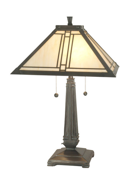 Dale Tiffany Lined Tiffany Mission Table Lamp