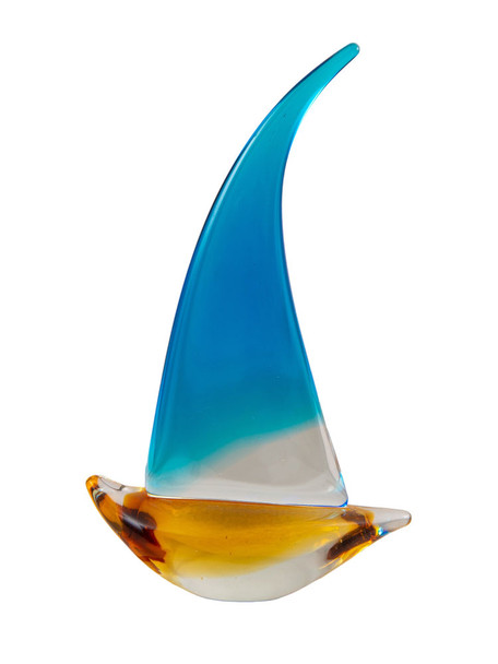 Dale Tiffany Kona Sailboat Handcrafted Art Glass Sculpture