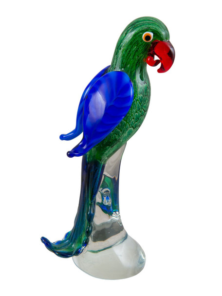 Dale Tiffany Zuma Parrot Handcrafted Art Glass Figurine