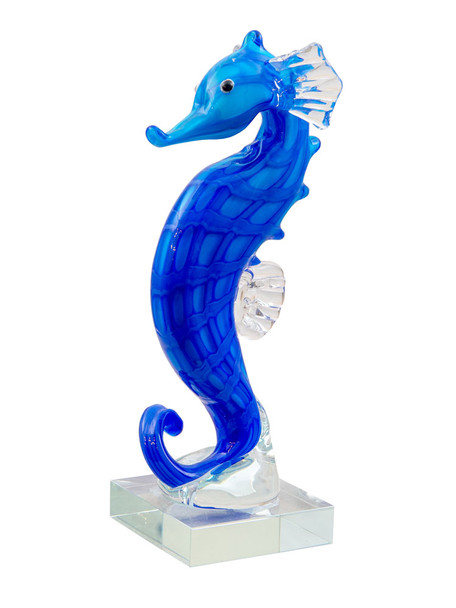 Dale Tiffany Pisces Seahorse Handcrafted Art Glass Figurine