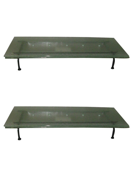 Dale Tiffany Springdale 2.5"h Clear 2-piece Fused Glass Candle Votive Set