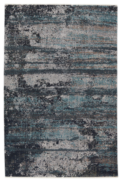 Jaipur Living Aubra MYD21 Abstract Teal Power Loomed Area Rugs