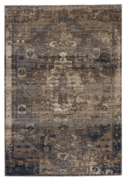 Jaipur Living Belfast POL25 Medallion Taupe Power Loomed Area Rugs