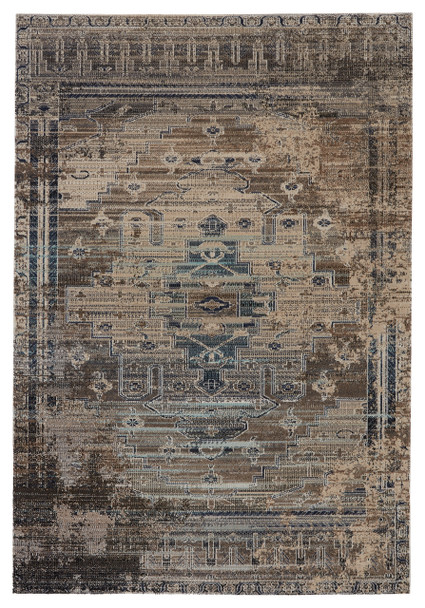 Jaipur Living Cicero POL41 Medallion Taupe Power Loomed Area Rugs