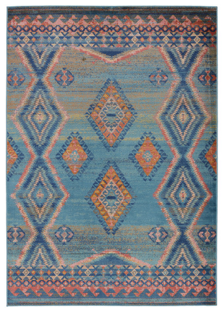 Jaipur Living Jumelle PSA09 Tribal Blue Power Loomed Area Rugs