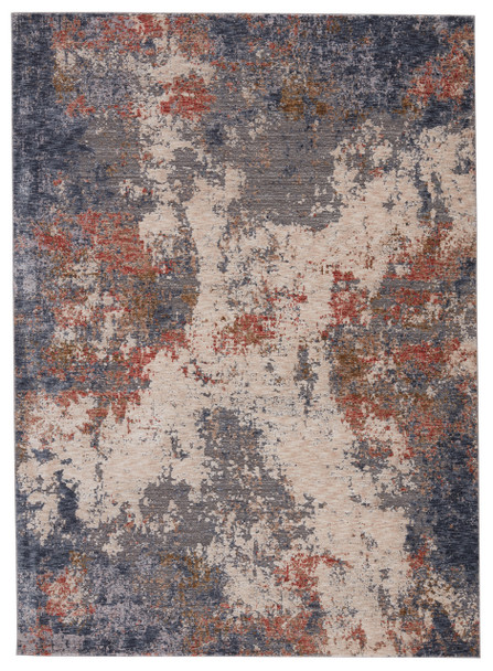 Jaipur Living Hemet RVE01 Abstract Blue Power Loomed Area Rugs