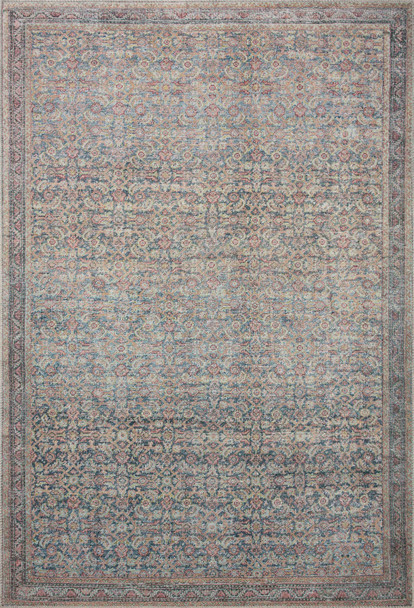 Loloi II Adrian Adr-04 Denim / Multi Power Loomed Area Rugs