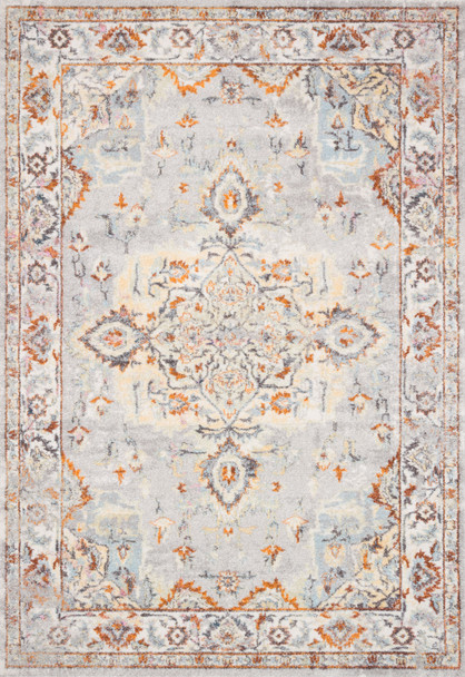 Loloi Clara Cla-03 Grey / Ivory Power Loomed Area Rugs