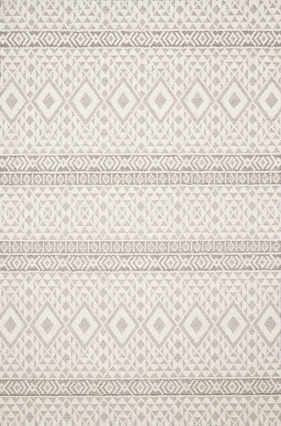 Loloi Cole Col-04 Silver / Ivory Power Loomed Area Rugs