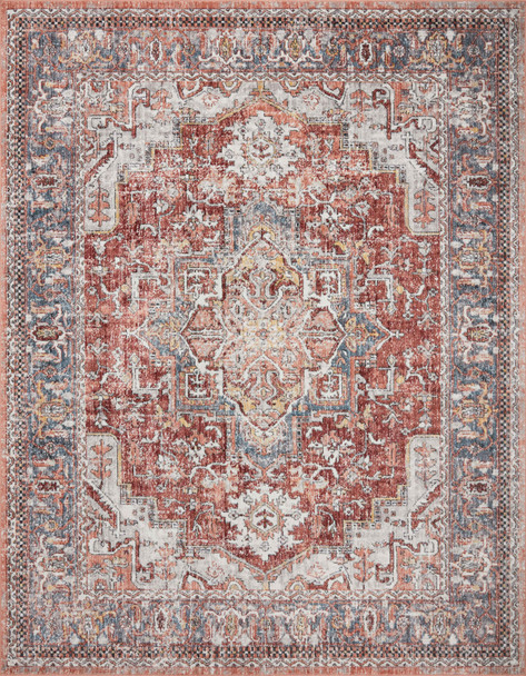 Loloi II Cassandra Csn-01 Rust / Multi Power Loomed Area Rugs