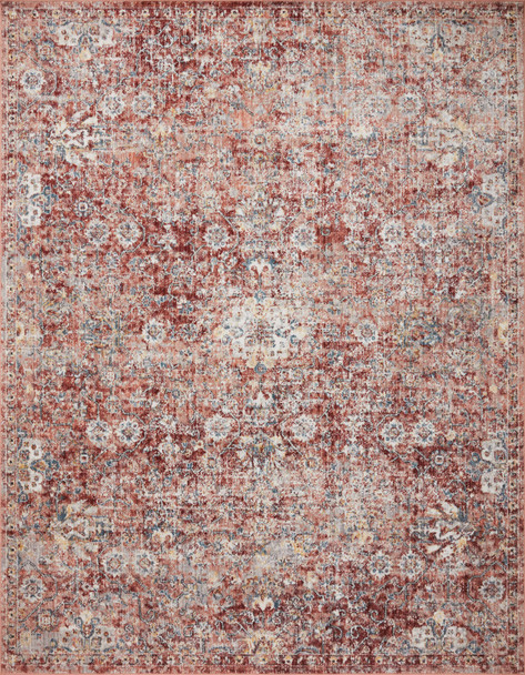 Loloi II Cassandra Csn-03 Rust / Ivory Power Loomed Area Rugs