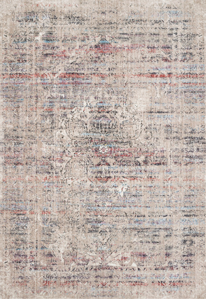 Loloi II Dante Dn-02 Beige / Multi Power Loomed Area Rugs