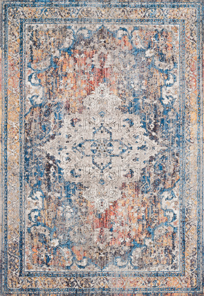 Loloi II Dante Dn-04 Multi / Stone Power Loomed Area Rugs