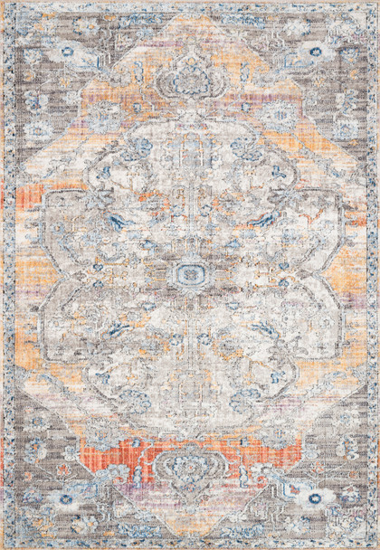 Loloi II Dante Dn-06 Natural / Sunrise Power Loomed Area Rugs