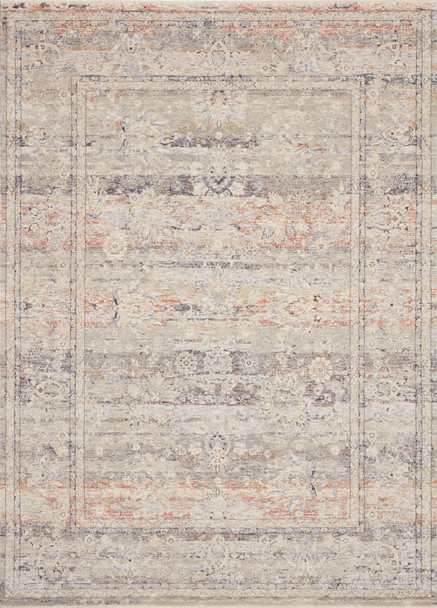 Loloi Faye Fay-09 Denim / Rust Power Loomed Area Rugs