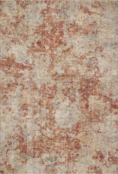 Loloi Gaia Gaa-03 Taupe / Brick Power Loomed Area Rugs