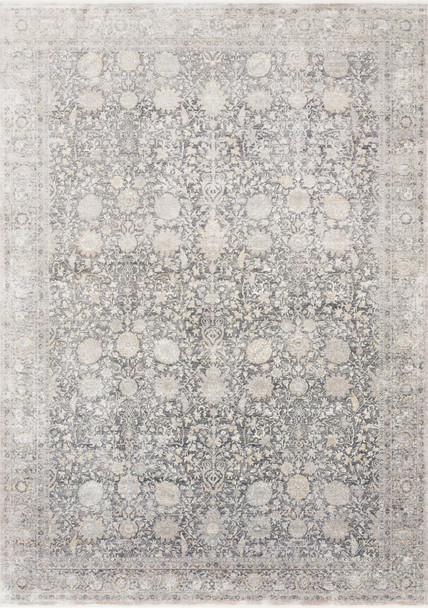 Loloi Gemma Gem-02 Charcoal / Sand Power Loomed Area Rugs