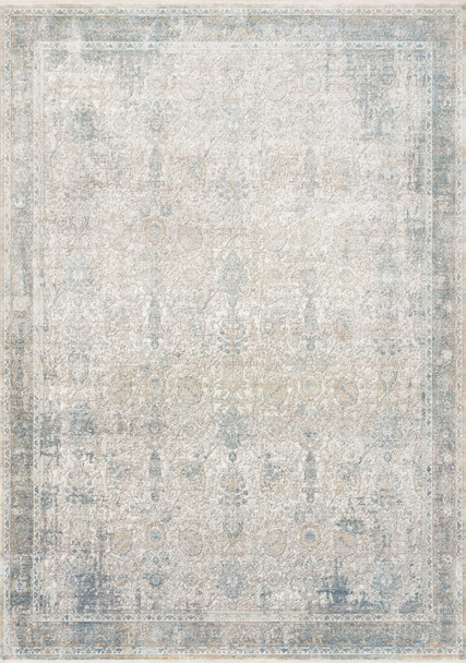 Loloi Gemma Gem-02 Sky / Ivory Power Loomed Area Rugs