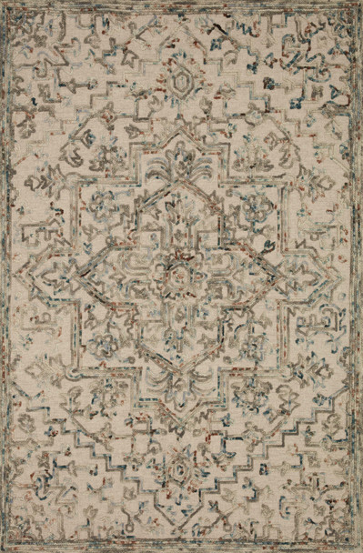 Loloi II Halle Hae-01 Grey / Ocean Hooked Area Rugs