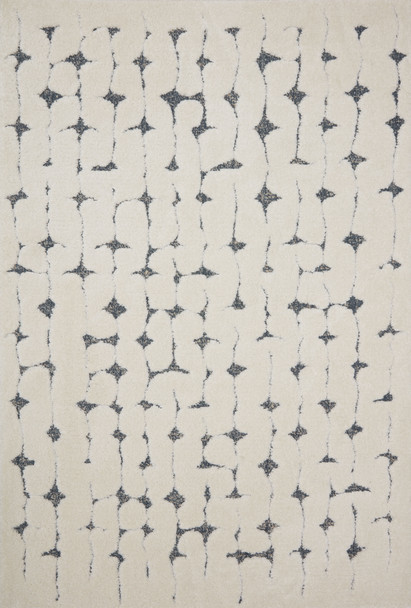 Loloi II Hagen Hag-04 White / Navy Power Loomed Area Rugs