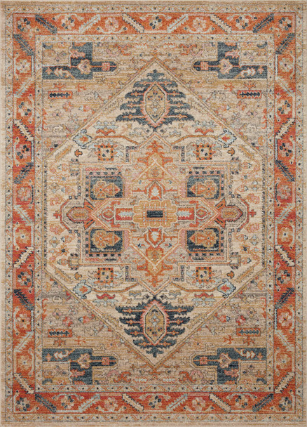 Loloi II Jocelyn Joc-01 Sand / Multi Power Loomed Area Rugs