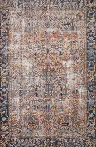 Loloi Jules Jul-02 Terracotta / Multi Power Loomed Area Rugs