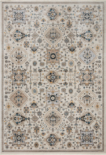 Loloi Leigh Lei-02 Ivory / Taupe Power Loomed Area Rugs