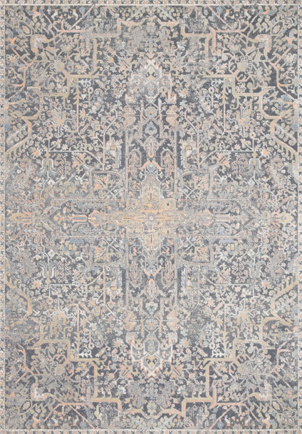 Loloi II Lucia Luc-02 Charcoal / Multi Power Loomed Area Rugs