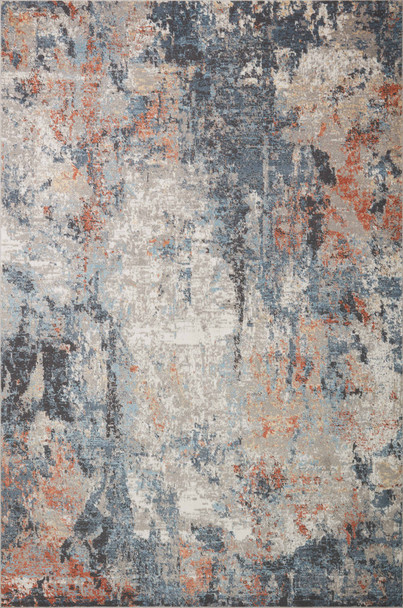 Loloi II Maeve Mae-01 Silver / Apricot Power Loomed Area Rugs