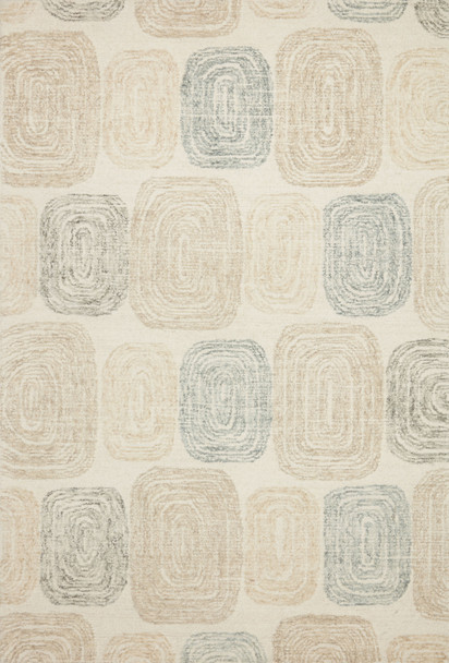 Loloi Milo Mlo-01 Teal / Neutral Hand Tufted Area Rugs