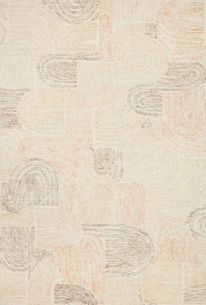 Loloi Milo Mlo-02 Peach / Pebble Hand Tufted Area Rugs