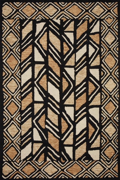 Loloi Nala Nal-01 Black / Beige Hand Tufted Area Rugs