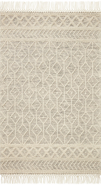 Loloi II Noelle Noe-02 Ivory / Black Hand Woven Area Rugs