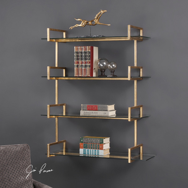 Uttermost Auley Gold Wall Shelf