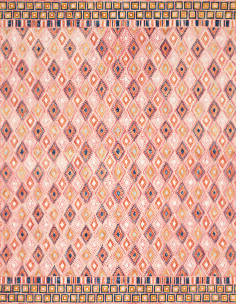 Loloi Priti Prt-06 Pink / Sunset Hooked Area Rugs