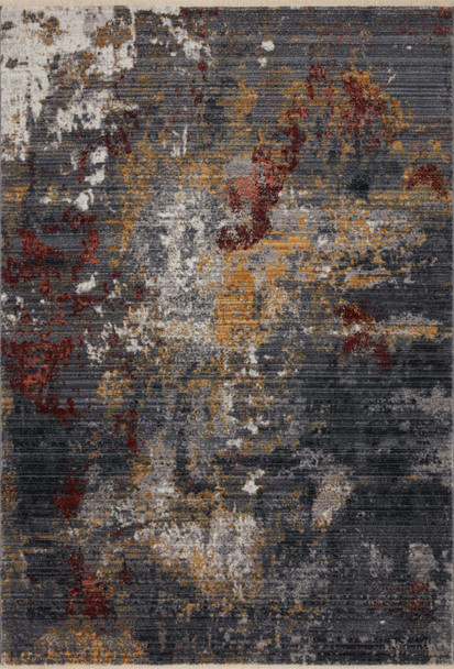 Loloi II Samra Sam-03 Dk. Grey / Spice Power Loomed Area Rugs