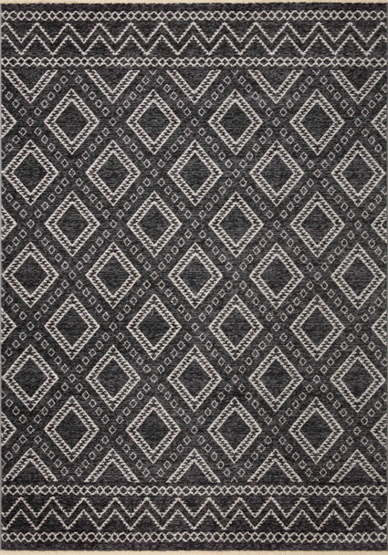 Loloi II Vance Van-05 Charcoal / Dove Power Loomed Area Rugs