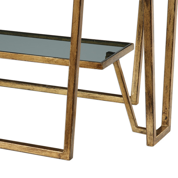 Uttermost Agnes Black Granite Console Table