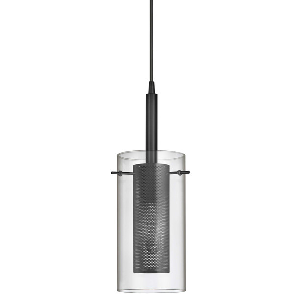 Dainolite 1lt Incandescent Pendant,  Mb W/ Clr Glass - 30961-CM-MB