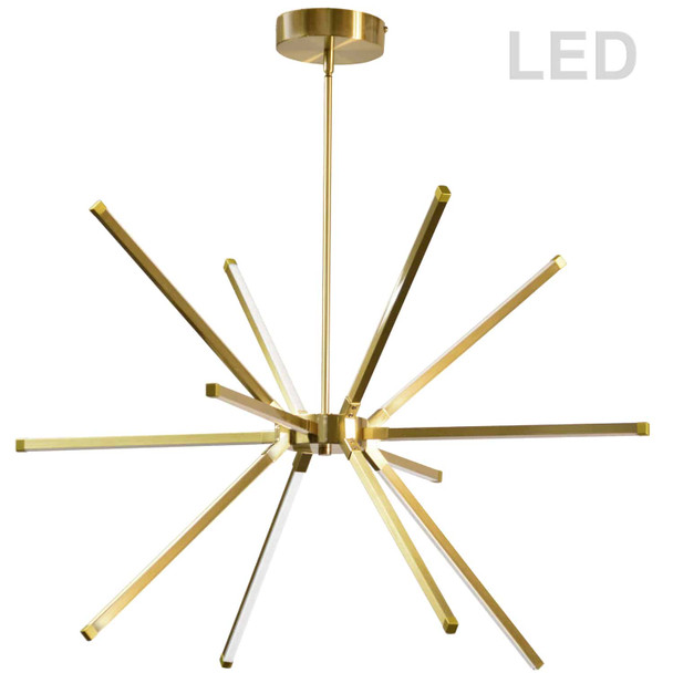 Dainolite 60w Chandelier Agb W/ Wh Acrylic Diffuser - ARY-3260LEDC-AGB