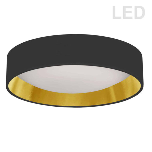 Dainolite 15" Flush Mount, Bk/gld Shade - CFLD-1522-698