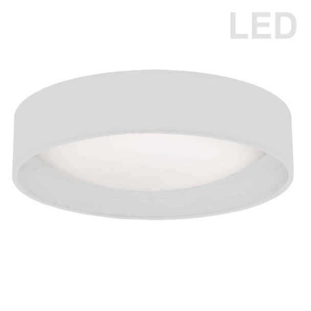 Dainolite 15" Flush Mount, White Shade - CFLD-1522-790