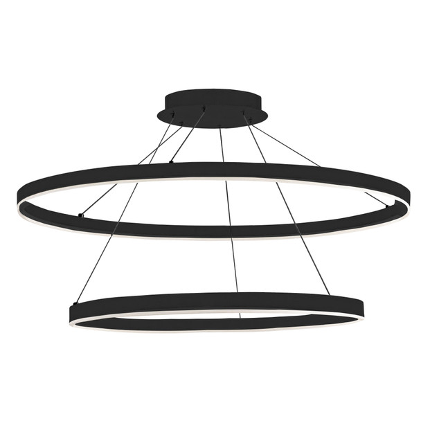 Dainolite 97w Chandelier, Mb W/ Wh Acrylic Diffuser - CIR-3397C-MB