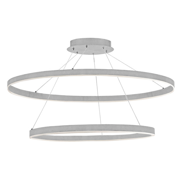 Dainolite 97w Chandelier, Sv With Wh Acrylic Diffuser - CIR-3397C-SV