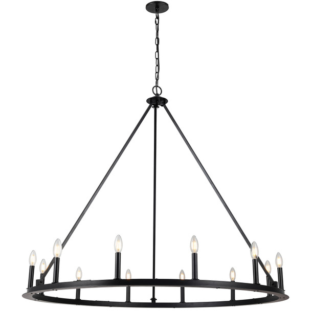 Dainolite 12lt Incandescent Chandelier, Mb - CLB-4812C-MB