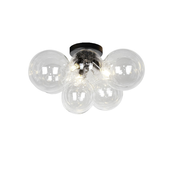 Dainolite 3lt Halogen Flush Mount, Mb W/ Clear Glass - CMT-143FH-CLR-MB