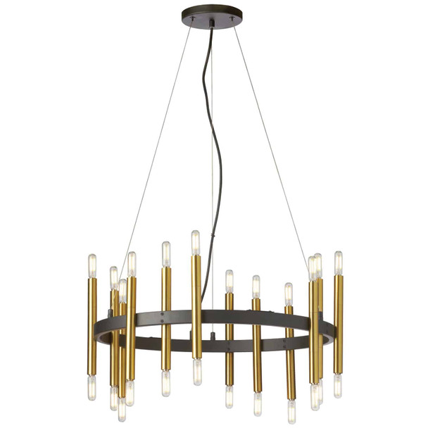 Dainolite 24lt Chandelier, Mb & Agb - DER-2424C-MB-AGB