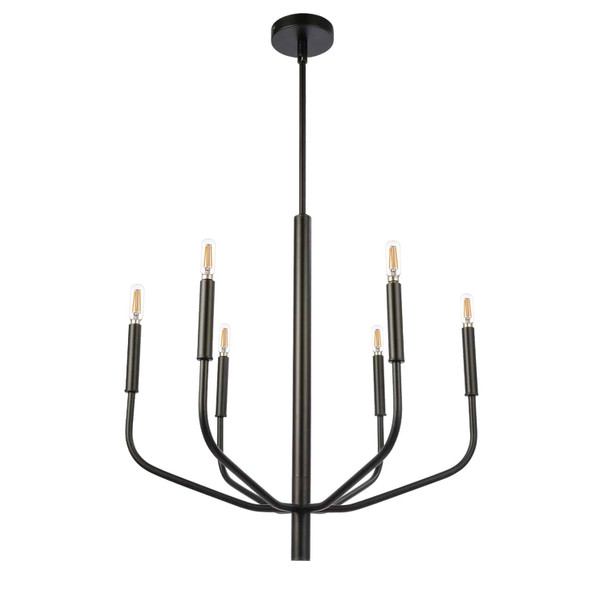 Dainolite 6lt Chandelier, Mb Finish - ELN-246C-MB