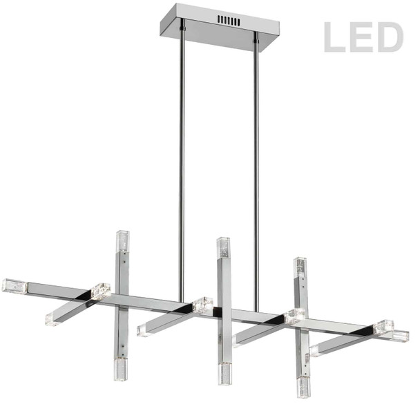 Dainolite 48w Horiz Chandelier, Pc W/ Acrylic Diffuser - FCS-4064HC-PC