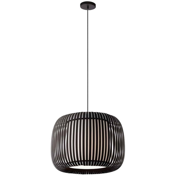 Dainolite 1lt Pendant Slit Shade Jtone Black Black - MIA-181P-797